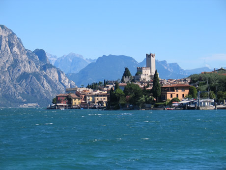 Skaligers Schloss von Malcesine am Gardasee foto