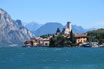 Malcestine Mit Der Historischen Burg Von Skaligers Am Gardasee