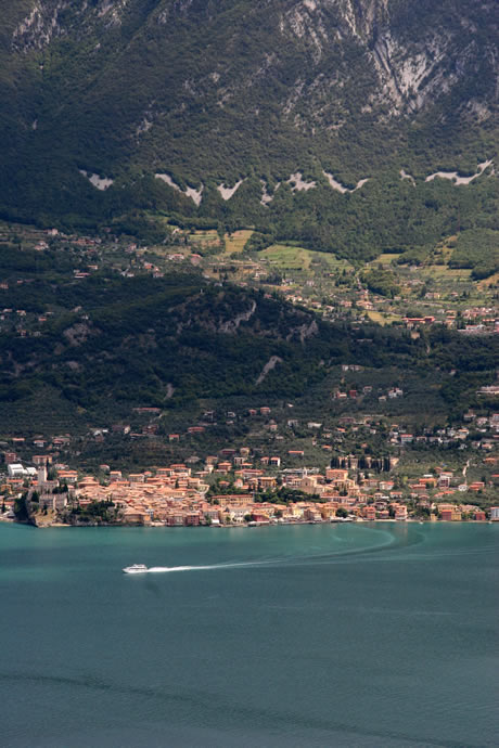 Wunderbaren Ausblick Gardasee Italien foto