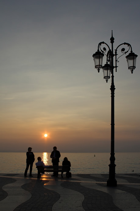 Evening in Lazise lake Garda photo