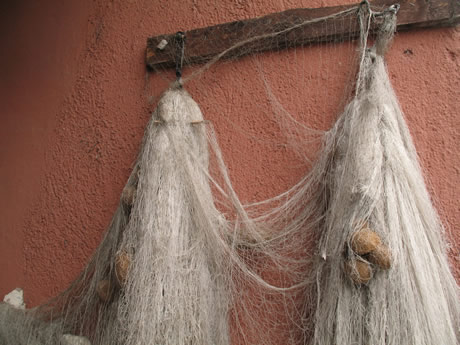 Fishing nets Sirmione of Garda photo