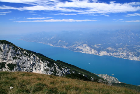 Lake Garda seen from the alps photo