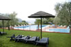 Parasols Near Swimming Pool Lake Garda