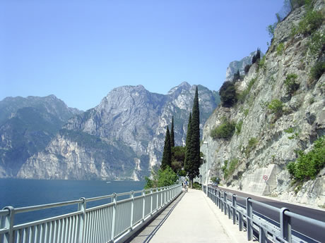 Walkway along the lake Garda photo